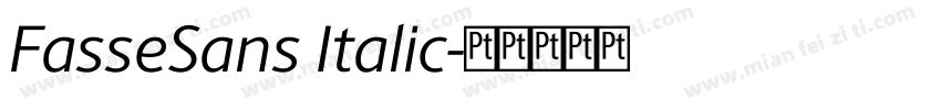 FasseSans Italic字体转换